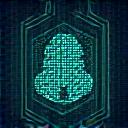 Interconnected digital nodes icon